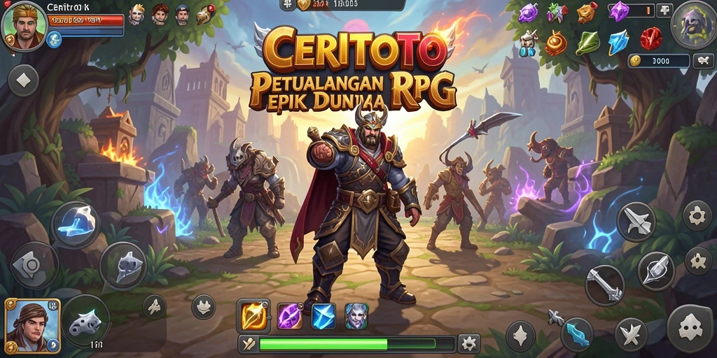 Tangkapan layar mengungkapkan momen seru dari gameplay RPG CERITOTO.