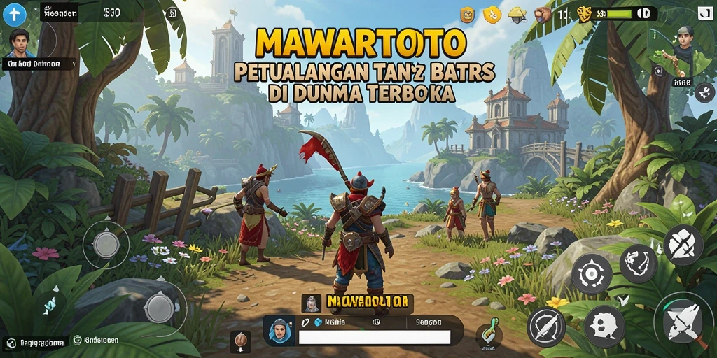 Tangkapan layar gameplay MAWARTOTO menampilkan petualangan seru di dunia terbuka.