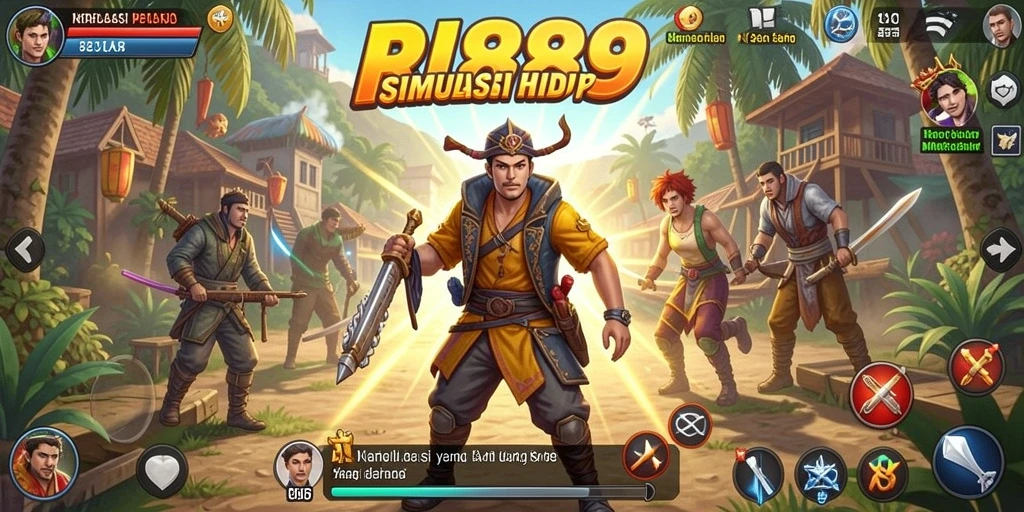 Tampilan gameplay seru dan interaktif dalam game Simulation RI889.