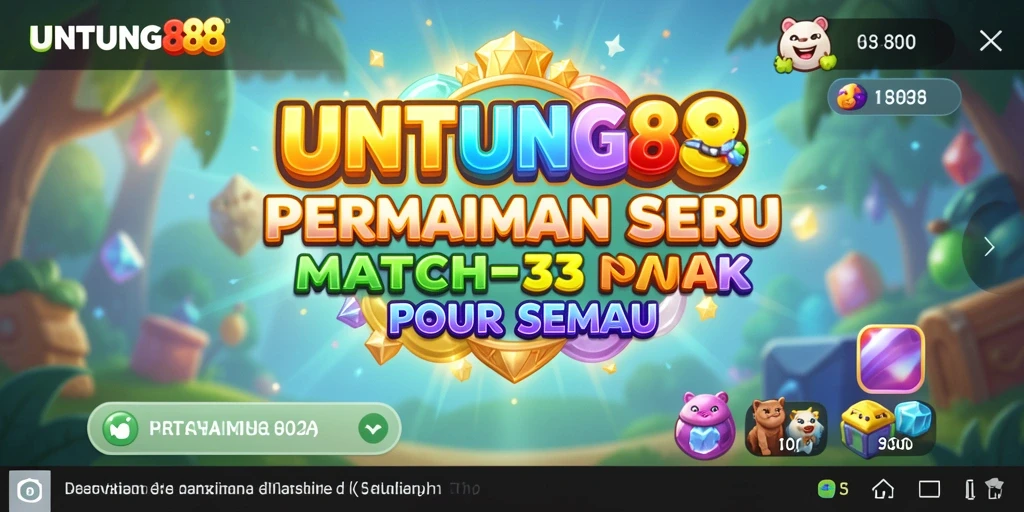 Tampilan menarik dan gameplay seru dalam UNTUNG88 Match-3.