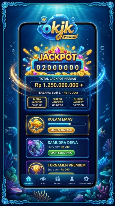 Tampilan aplikasi okjk dengan antarmuka yang sederhana.